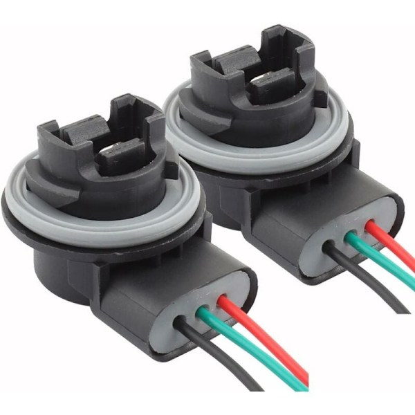 3157 T25 Pæreholder Sockel Adapter for Bilpærer Bremslys (2 Pakke) 2 Flik KLB
