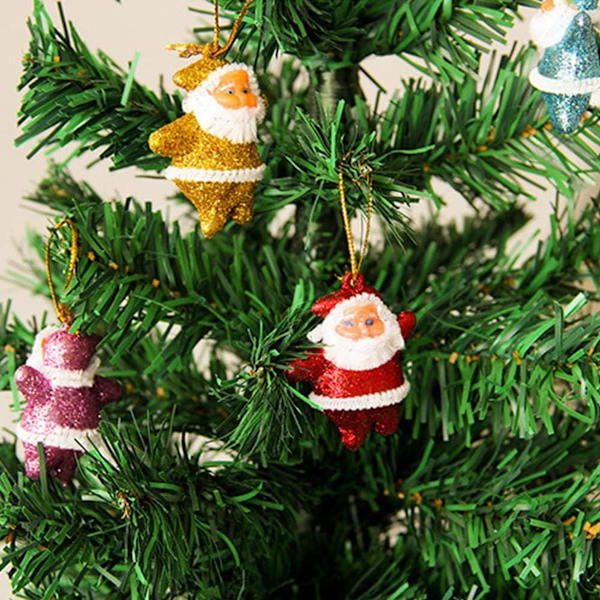 Liten julepynt med julenissen - sett med 12 mini juletrepynt som festlige gaver KLB