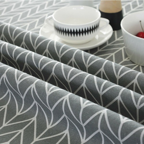 Vaskbart linned duge til picnicbord, assorteret størrelse, rund, 120CM KLB