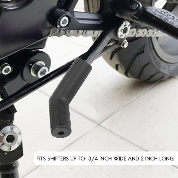 Universal Motorcykel Gearskifterbeskytter Gummi Dobbelt Sort KLB