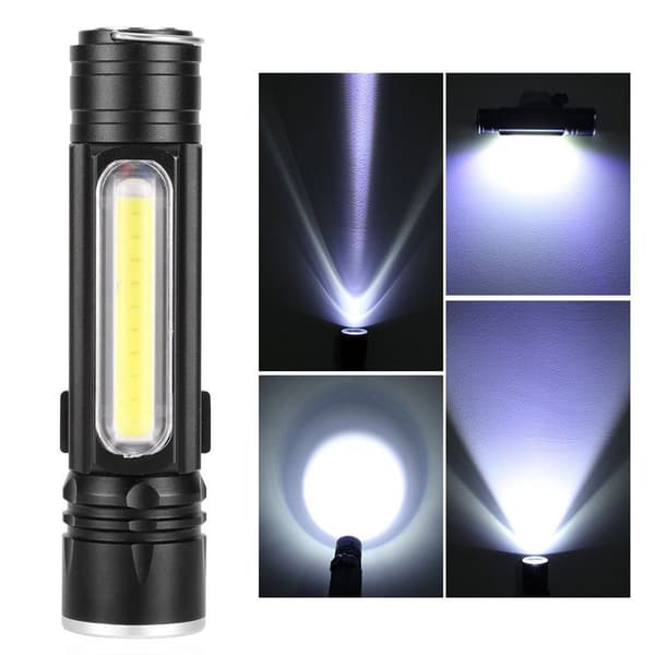 Mini LED-taskulamppu, vedenpitävä, 4 tilaa, zoomaava taskulamppu KLB