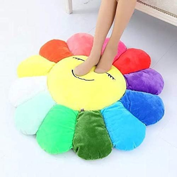 38cm Solsikke Gulv Pudetrekk Barn Myk Gulv Pude Sete Stol Sofa Puter for Jenter Soverom Baby Barnerom Dekorasjon