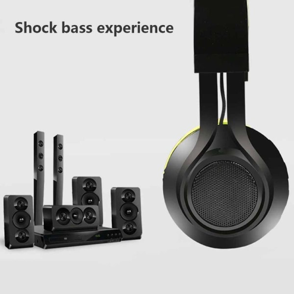 Bluetooth-kuulokkeet, valaistu, taitettava, langaton, musta