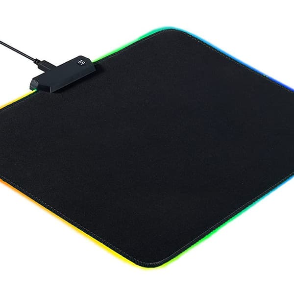 RGB-spillmusematte 340 x 245 x 3 mm, LED-musematte med