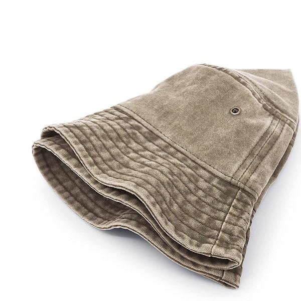 UltraKey Bucket Hat, Bredskygget Vasket Denim Bomulds Udendørs Solhat Flad Top Cap