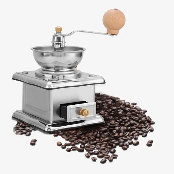 Kvadratisk husholdnings rustfrit stål manuel kaffekværn KLB