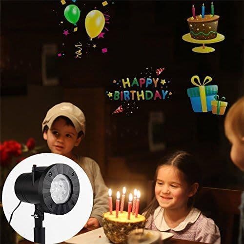 LED projektionslampe, LED projektorlampe med 12 effekter