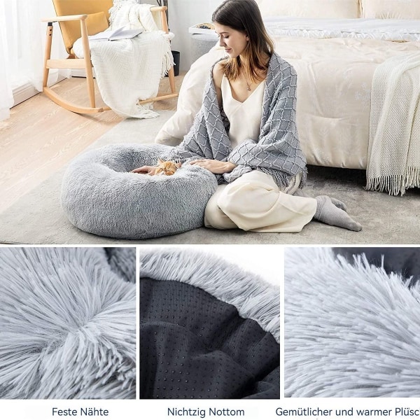 Bedsure kattbädd tvättbar fluffig hundbädd - katt sovplats för KLB
