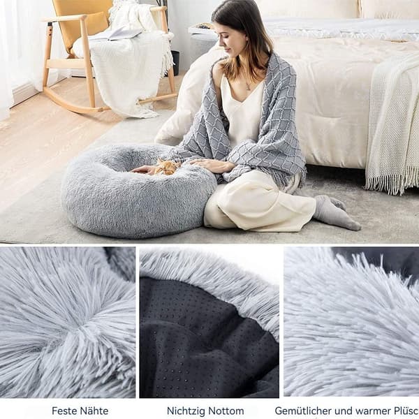 Bedsure katteseng vaskbar fluffy hund seng - kattesoveplads til KLB