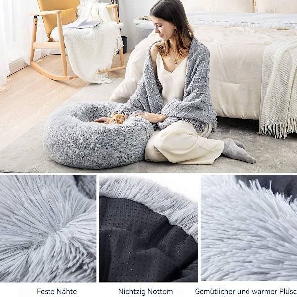 Bedsure katteseng vaskbar fluffy hund seng - kattesoveplass for KLB