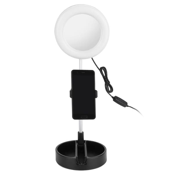 Foldbar USB LED-ringlys til live-udfyldningslys, 6,3 tommer KLB