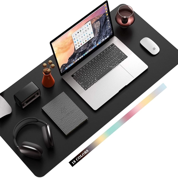 Skridsikker skrivebordsunderlag, musemåtte, vandtæt skrivebord, sort