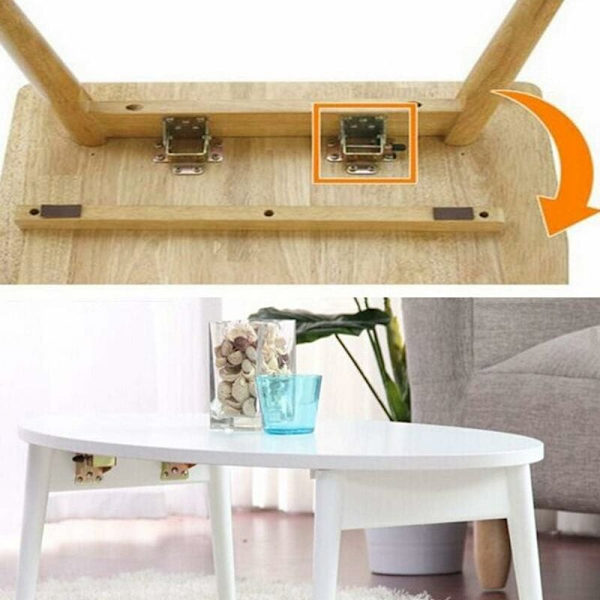 Pcs Flip Table Leg, Fällbar Stödram, Självlåsande gångjärn, Fällbar gångjärnshårdvara för arbetsbänk, Fällbara ben, Fällbar låsbar förlängning KLB