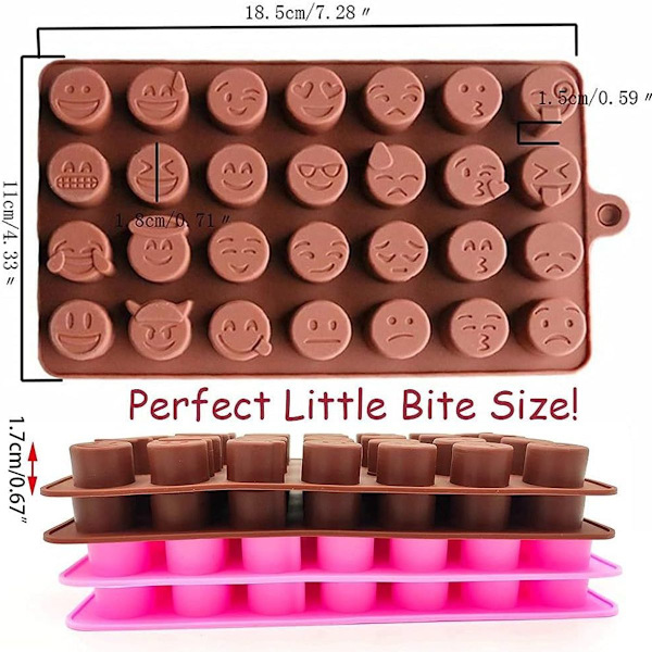 Sødt Smiley Chokolade Silikoneforme Genanvendelige