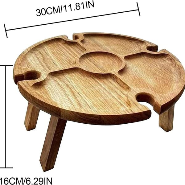 Hopfällbart bärbart picknickbord, hopfällbart lätt campingbord 30 cm mindre