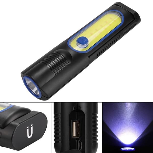 USB-ladet LED arbeidslampe COB arbeidslys med magnet KLB