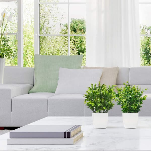 2 Pakke Kunstige Mini Kunstige Potteplanter