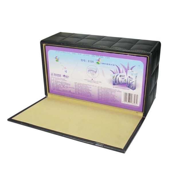 Læder Plaid Tissue Box Enkel Moderne PU Papir Box til Familie