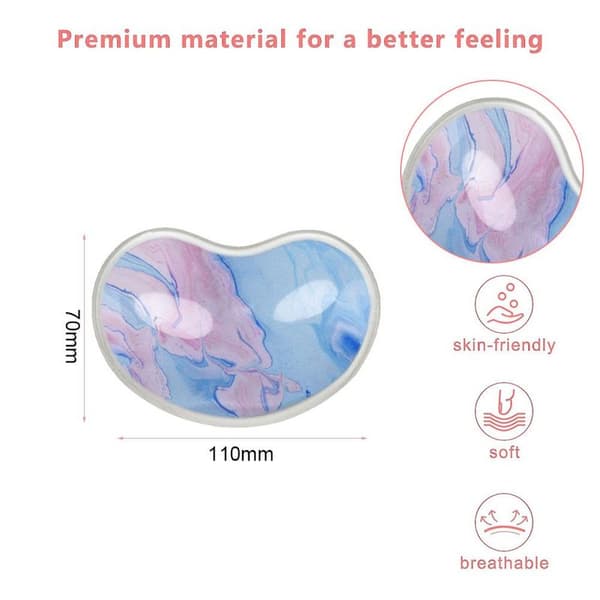 Ergonomisk Silikon Håndleds Mouse Pad Transparent Håndleds Pad Style 2