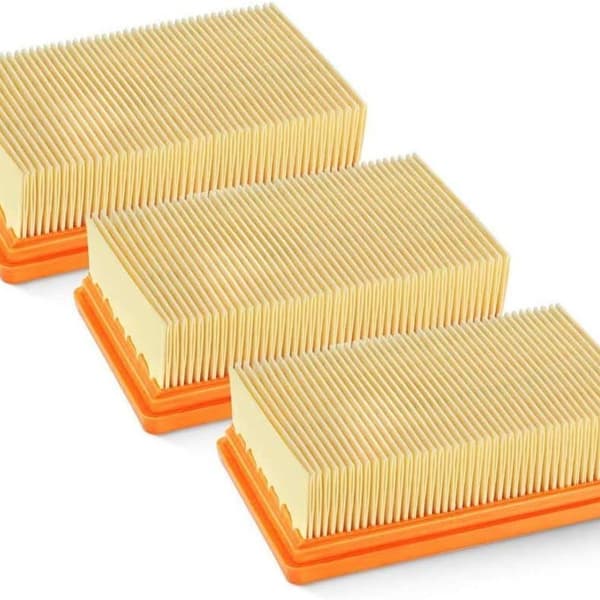 3 stk. udskiftning fladt plisseret filter, fladt filter, filter