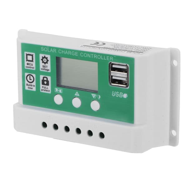 30A 12V 24V LCD solcelleladeregulator solpanel batteri KLB