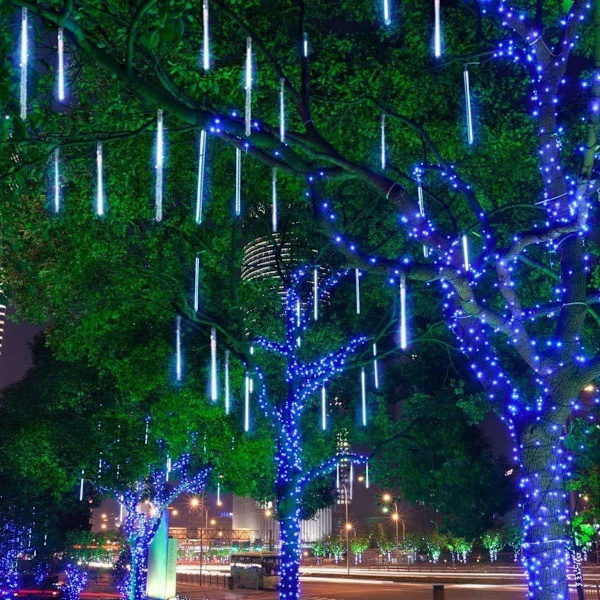 LED Meteorskur Lys Islyssnor Lys til Jul Halloween Fest Hage KLB