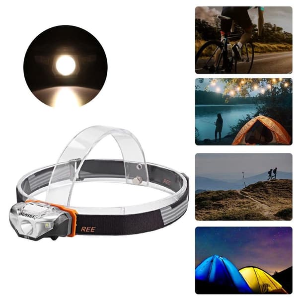 Vanntett LED-hodelykt for utendørs camping jakt KLB