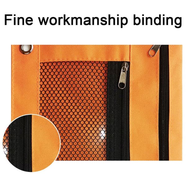 2-pack blå och orange 3-rings blixtlåspennfodral KLB