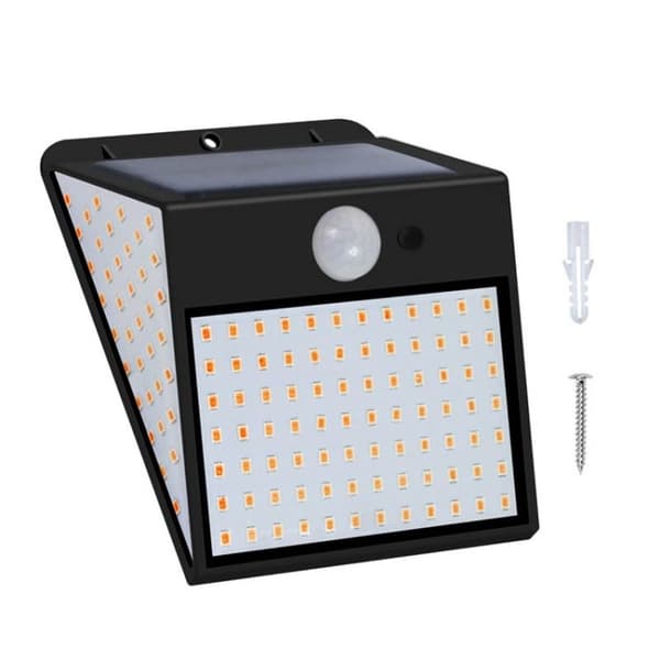 LED Solar Sensor Lys Vanntett Smart Lys Kontroll Vegglys Varm Hvit