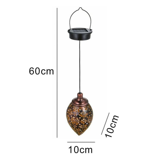 Solcellsladdad energisensorstyrd LED-hängande lykta KLB