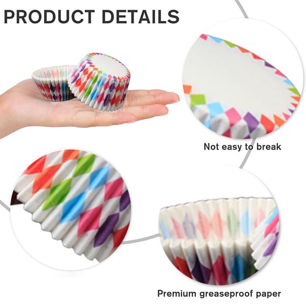 200 st Greaseproof Cupcake-formar i papper, stil 2 KLB