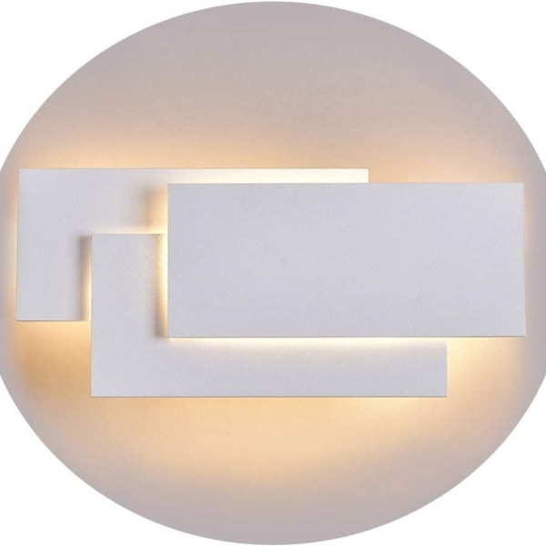 Innervägglampa, modern LED-vägglampa vit 24W, IP20, ej dimbar, aluminiumdesign