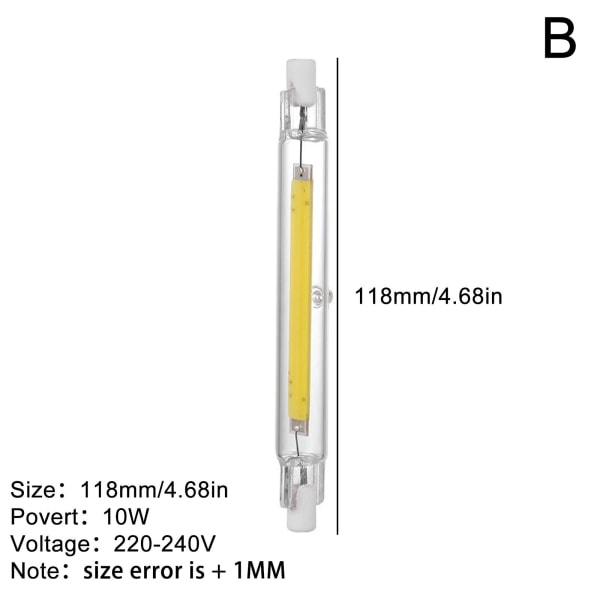 LED R7s COB 78mm 118mm Dimbara glasrör 15W 30W Lampbyte gulB 118mm