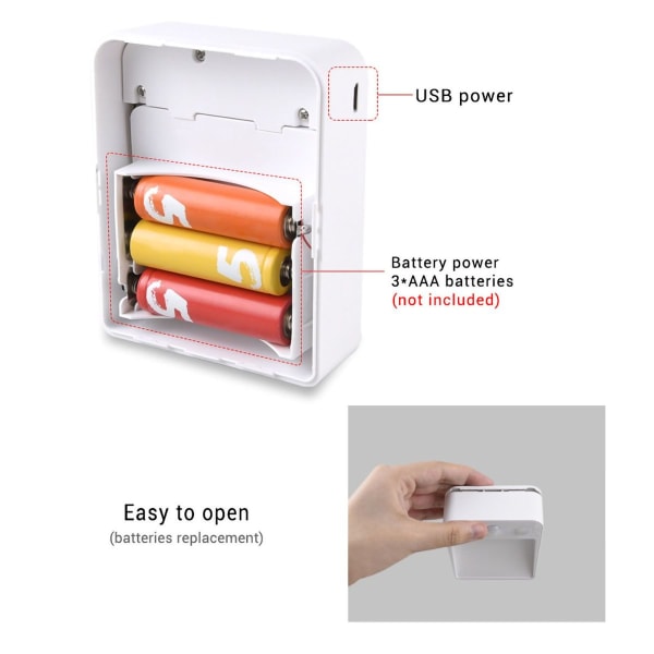 LED-nattlys for gang, infrarød induksjon, energibesparende, USB KLB
