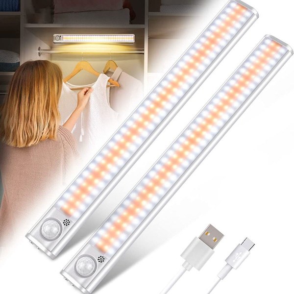 120 LED bevegelsessensor skaplys trådløs magnetisk skapbelysning yijiahom