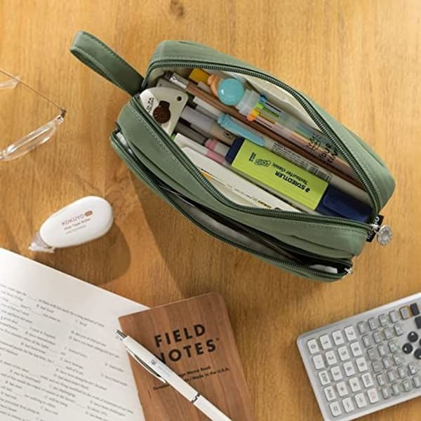 Høj kapacitet blyantpose 2 rum Pen Bag Form3 KLB