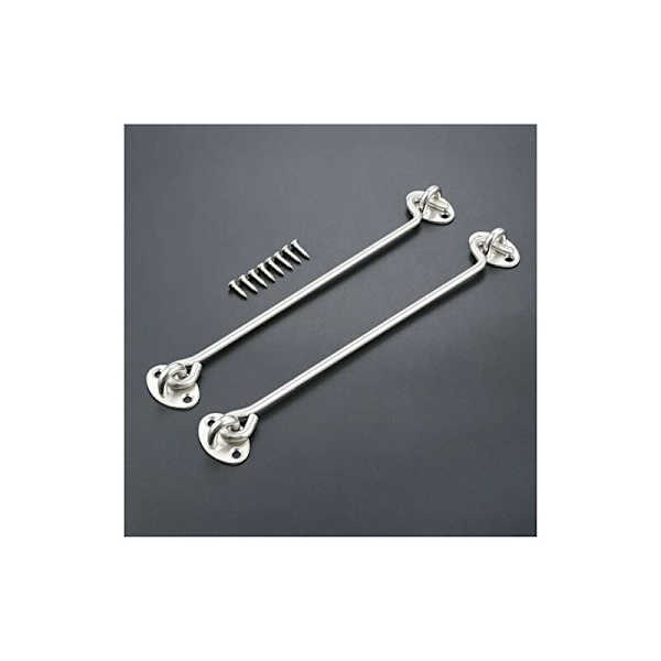 Hyttkrok, Fångar Hyttdörr, Skjul Låslås, Hyttkrok, Hyttkrokar, Stormkrokar, Rostfritt Stål Hyttkrok Krok (Silver) KLB