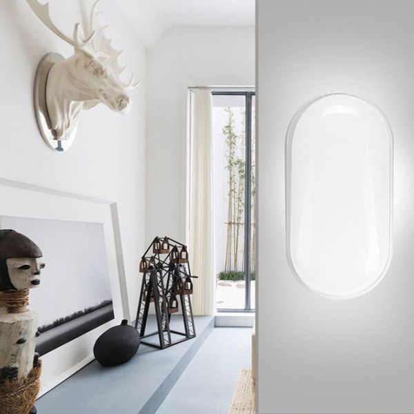 Oval taklampa LED neutralvit för inomhusbruk KLB