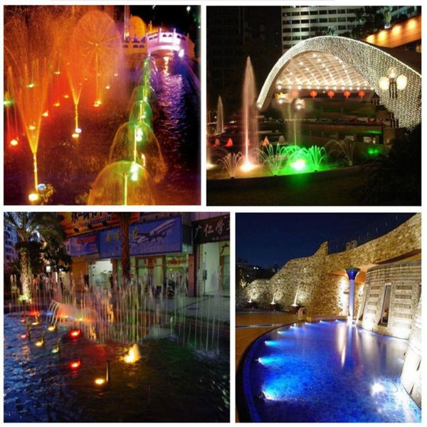 LED nedsänkbar strålkastare, IP67 vattentät RGB undervattensljus, 10W LED strålkastare för Brun