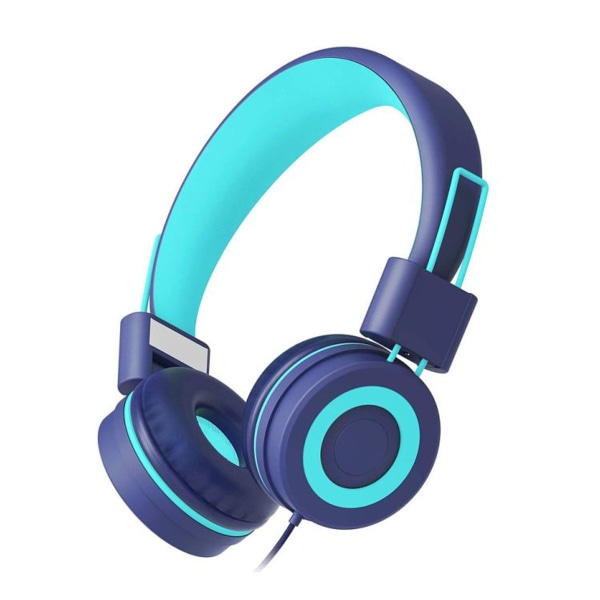 Lasten kuulokkeet - taitettavat stereokuulokkeet, 3,5 mm jakki, sininen