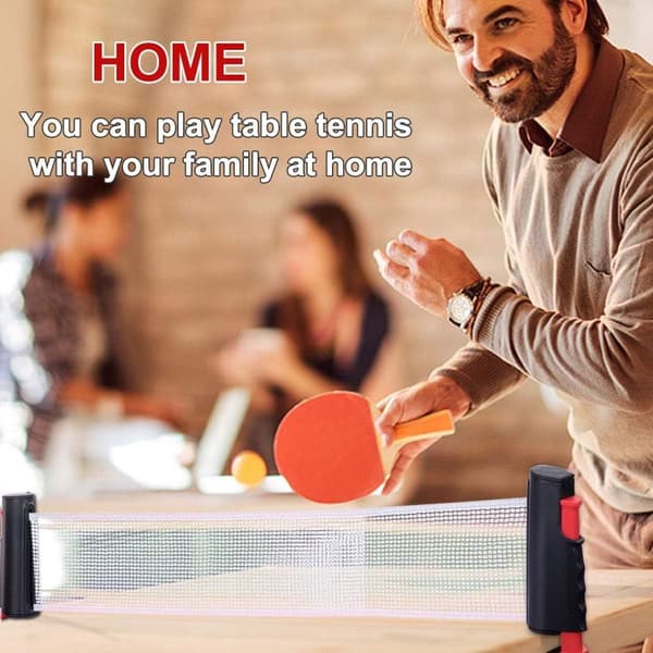Bordtennisnet, justerbart, indtrækkeligt net