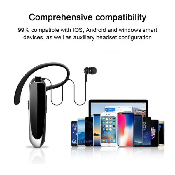 Nytt Bluetooth-headset V4.1 Trådlöst headset Bluetooth Svart