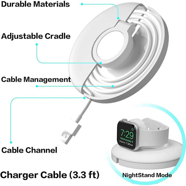 Lader ikke inkludert kompakt ladestasjon for Apple Hvit