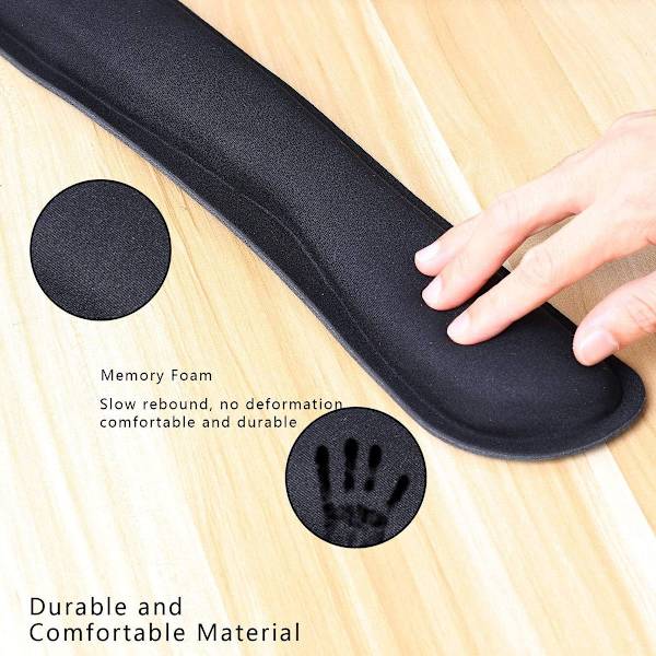 Ergonomisk musematte og håndleddsstøtte for tastatur, musematte i minneskum,