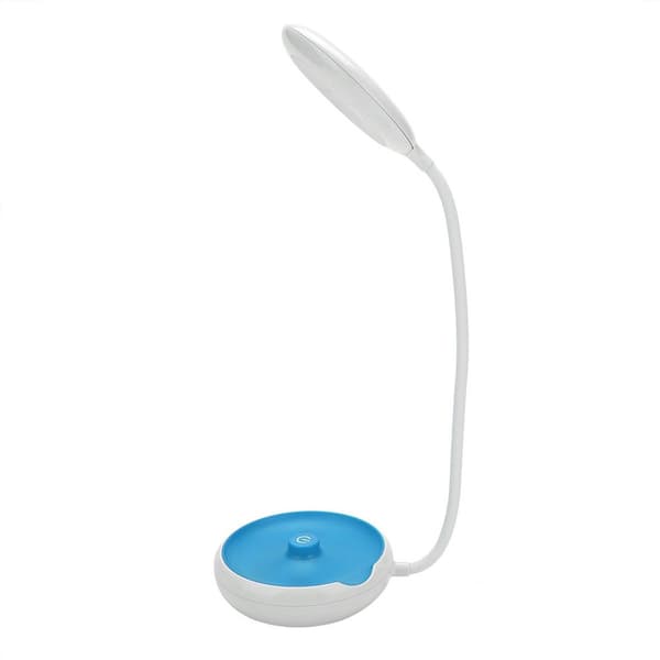 Sammenklappelig fleksibel USB bærbar bordlampe blå KLB