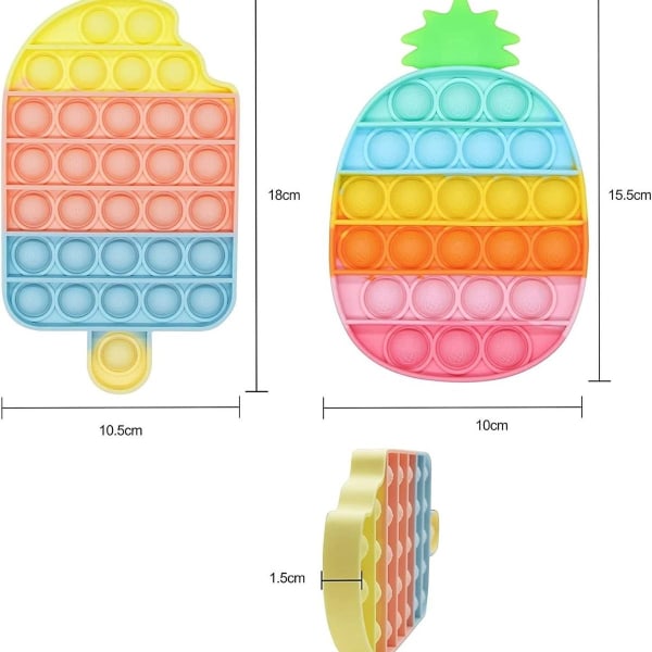 Pop It Ananas Jordbær Among Us, Pop It Fidget Popper KLB
