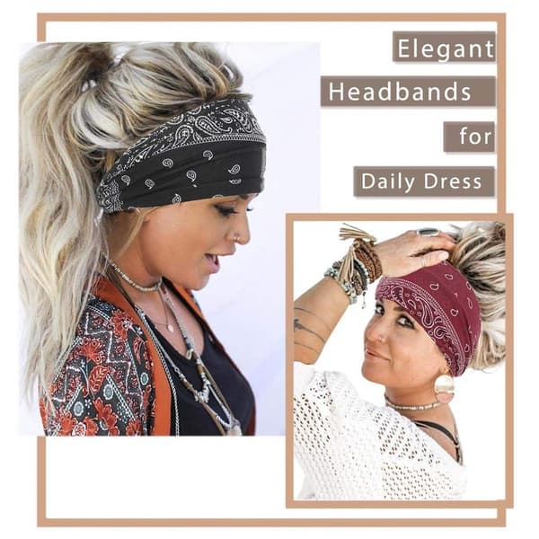 Boho bandeau pandebånd, elastiske og stilfulde