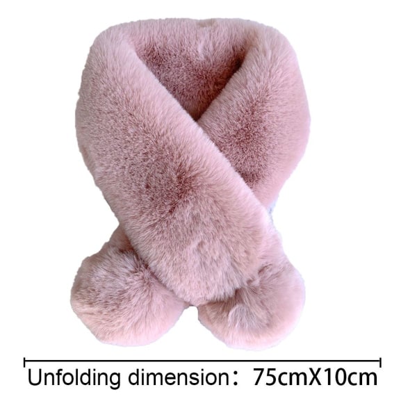 Fleece Gutte Jente Skjerf Varm Vinter Høst Barn Hals Skjerf Rosa
