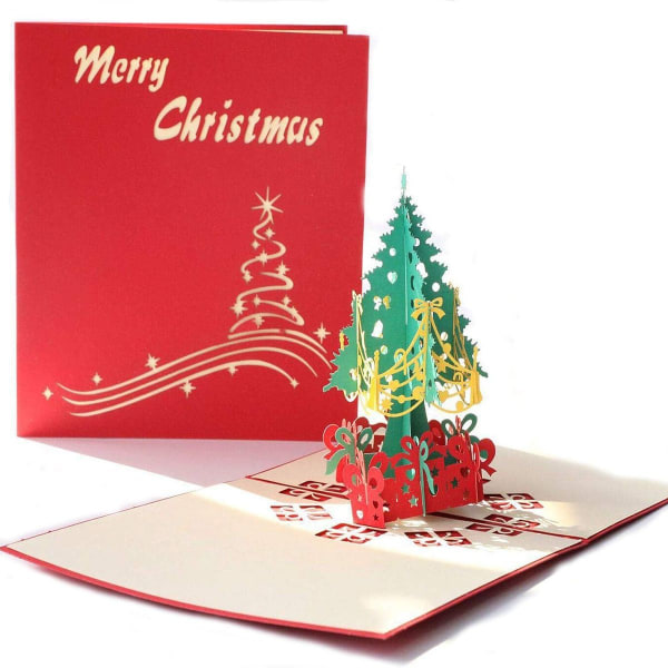 3D-joulukortit, pop-up-joulukortti, joulutervehdyskortit kirjekuorilla