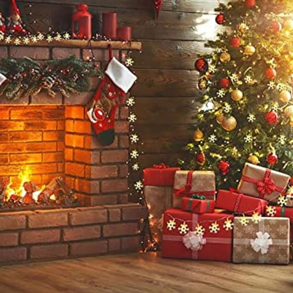 Jul snöflinga ljusslinga batteridriven KLB